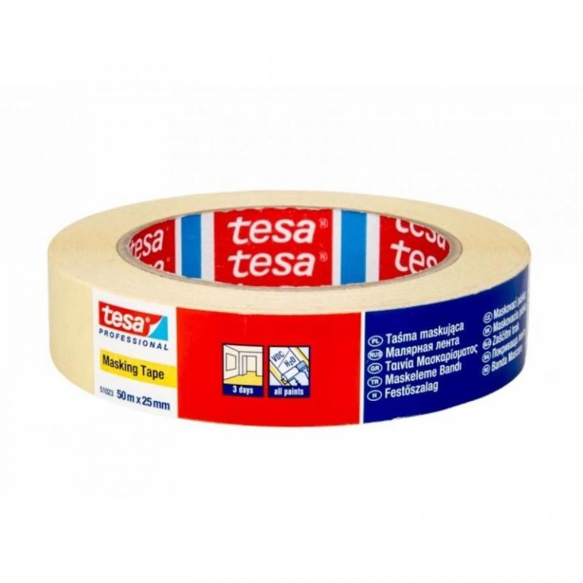 Taśma malarska profesjonalna 3 dni 50m 25mm 51023-00001-00