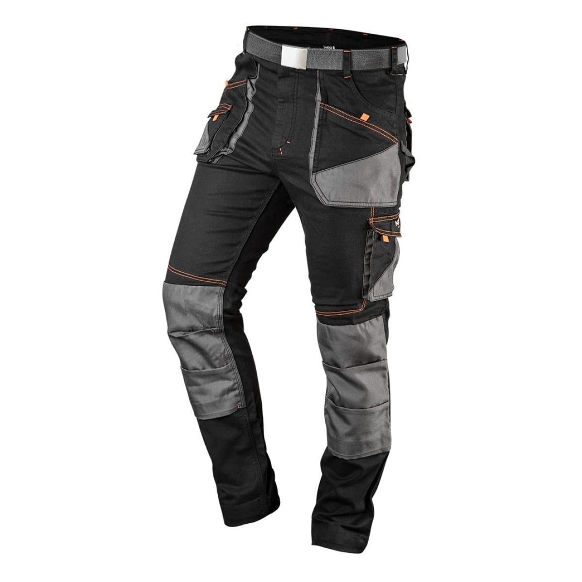 Spodnie robocze HD Slim czarno szare pasek XL 81-238-XL
